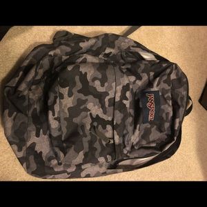 Jansport backback in black and Grey Camo